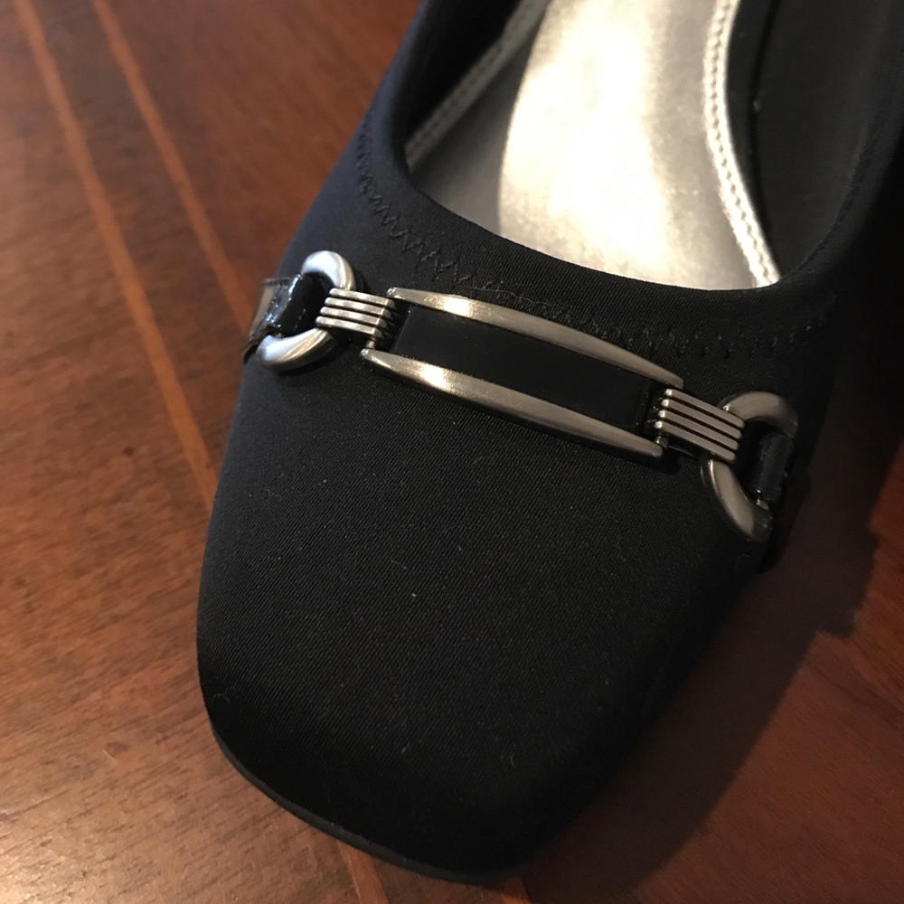 Abella Black Wedge Shoes